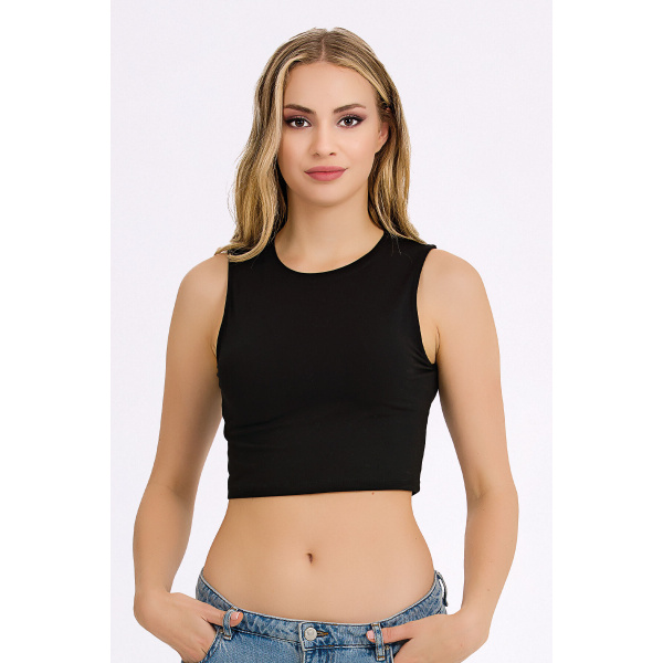 İlke Elastan Kolsuz Crop
